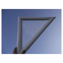 Hublot triangulaire PVC blanc 1 vitre opaque aléatoire IMEPSA