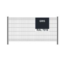 Panneau clôture grillage rigide H1,23m RAL 7016