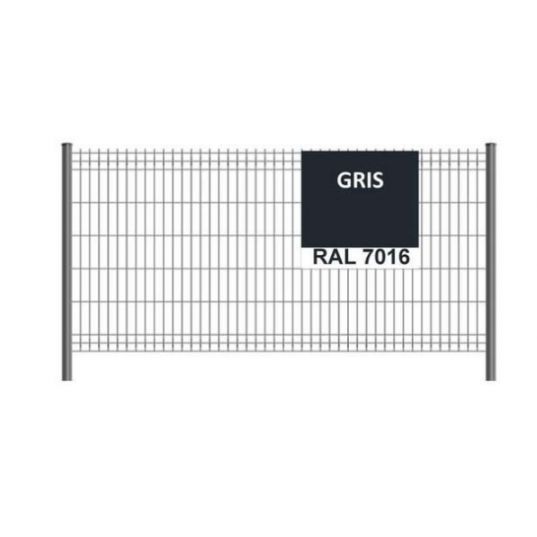 Panneau clôture grillage rigide H1,23m RAL 7016