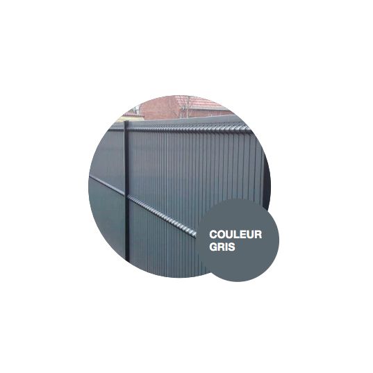 Kit Occultant pour panneau Clôture grillage rigide L2500 x H1030 Gris RAL 7016