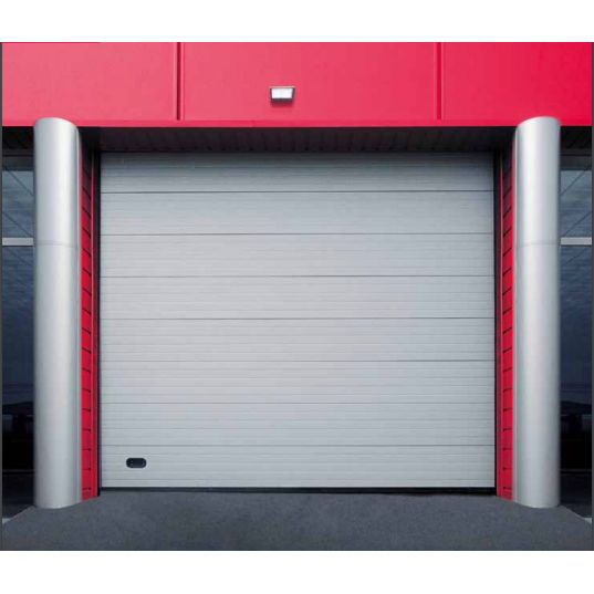 Porte Sectionnelle Industrielle L 3,5m x H 3,5m Manuelle Couleur Blanc Ral 9010 Gamme Pro V42
