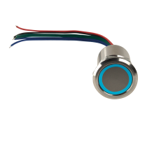 Bouton poussoir PMR acier inox d25 mm Halo B/V et buzzer Relais temporisé