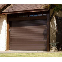 porte de garage enroulable L2900xH2000 ch?ne fonc?